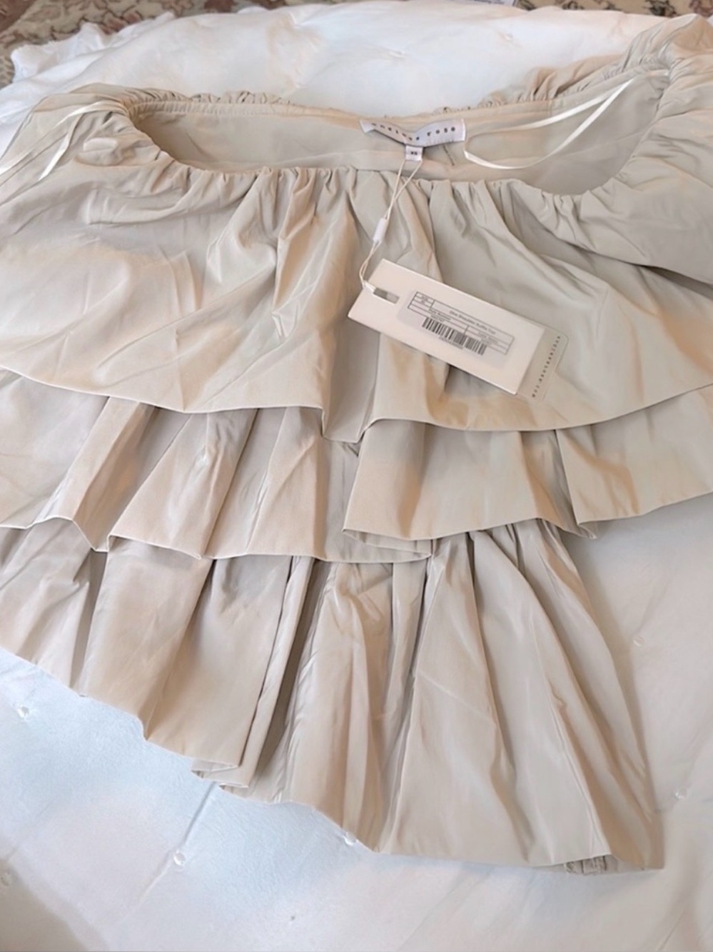 Endless Rose White One-Shoulder Ruffle Tank - Picture 3 of 4